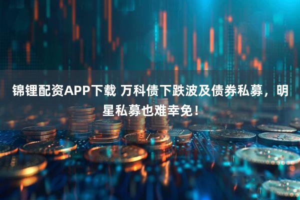 锦锂配资APP下载 万科债下跌波及债券私募，明星私募也难幸免！